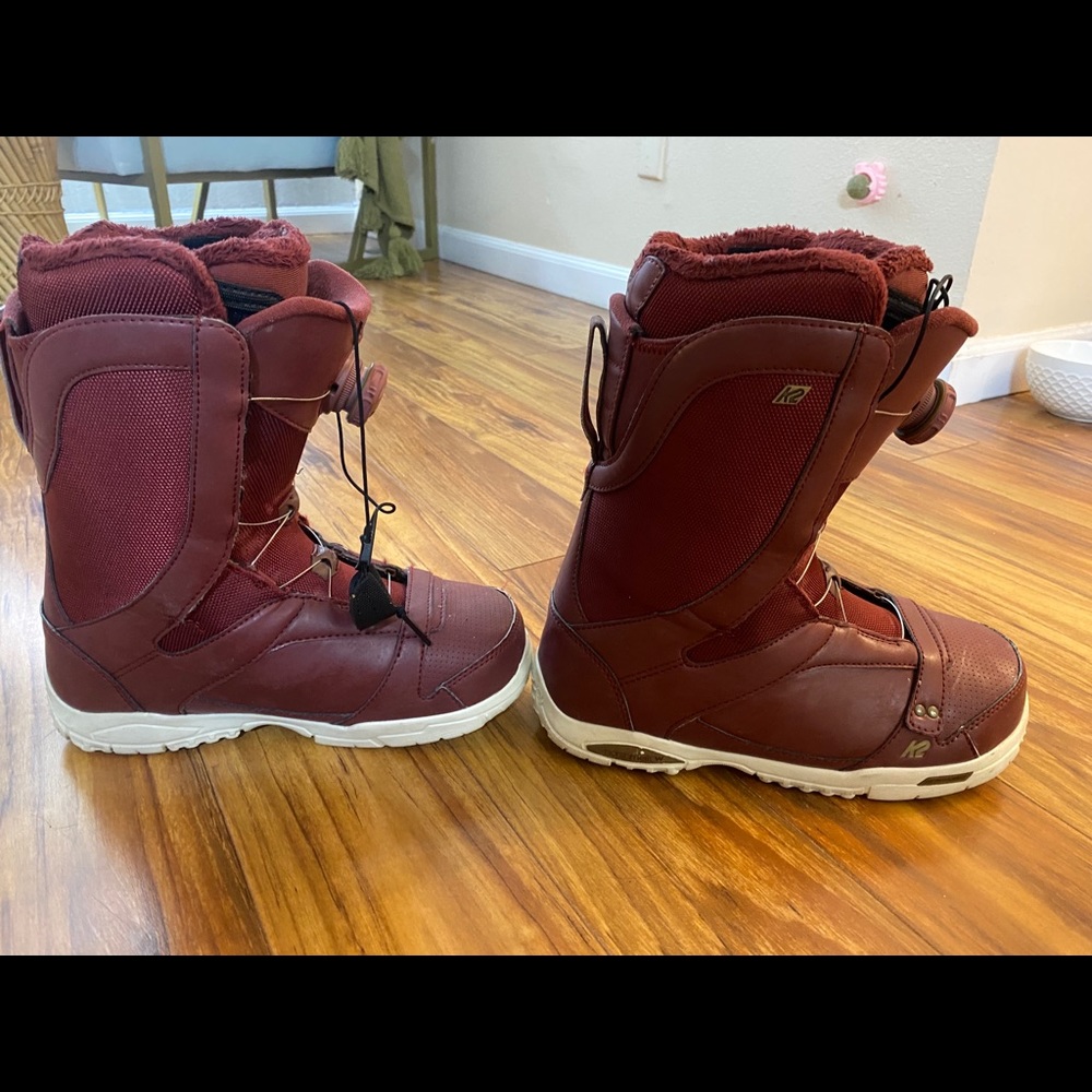 K2 Sapera snowboard boots az 7 maroon